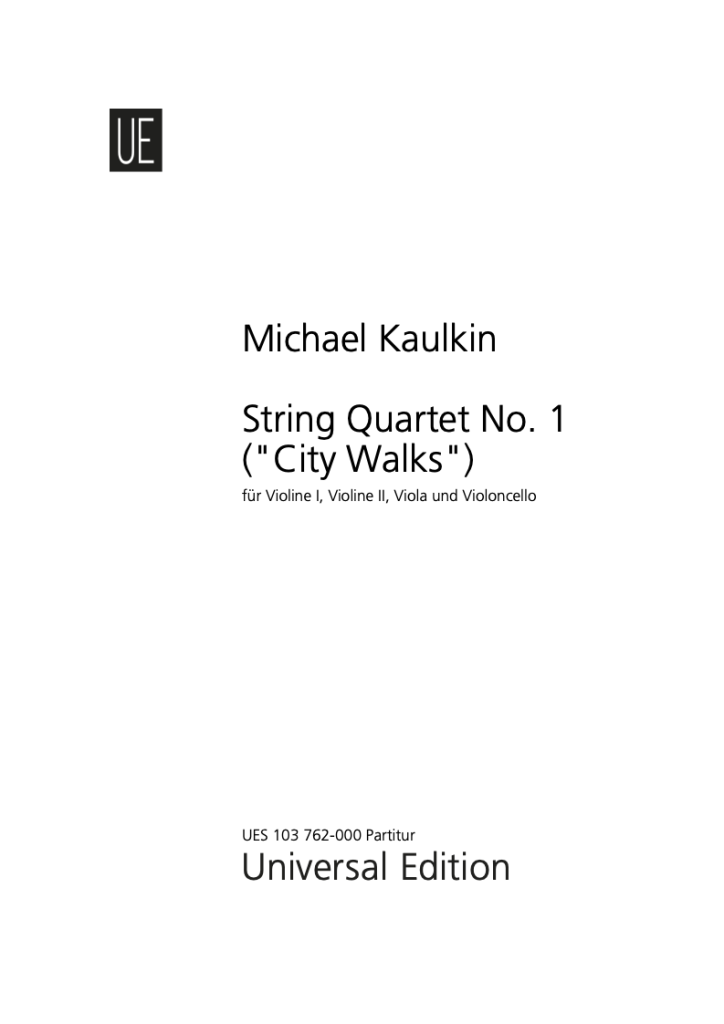 Kaulkin String Quartet Cover - Universal Edition
